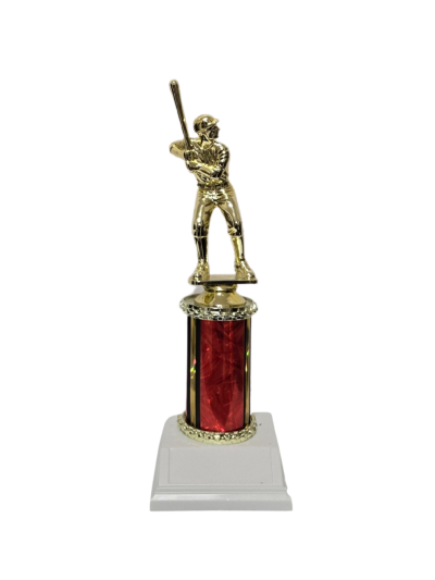 10 inch trophy mens baseball red dazzle riser