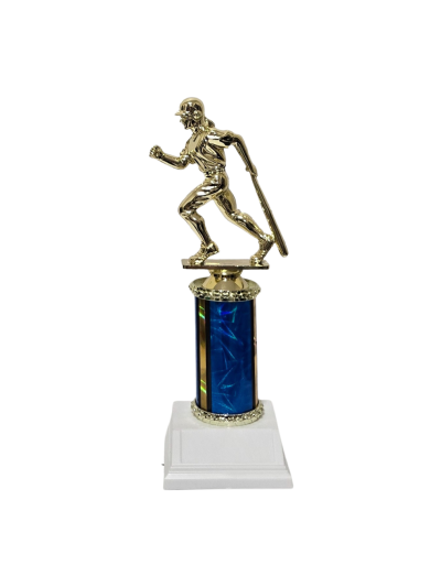 womens baseball trophy blue dazzle 10 inch engraving included
